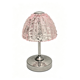VH Retro Embossed Glass Decorative Bedside Lamp, LED Table Lamp for Bedroom Living Room Home Decoration